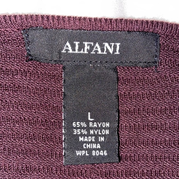 ALFANI Ribbed Snap-Detail Sweater - Picture 4 of 4